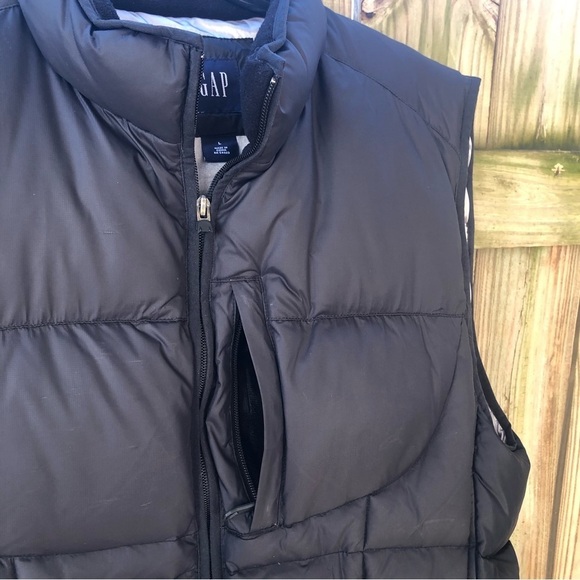 Gap Black Quilted Down Filled Full Zip 5 Pocket Vest Size L - Picture 4 of 14